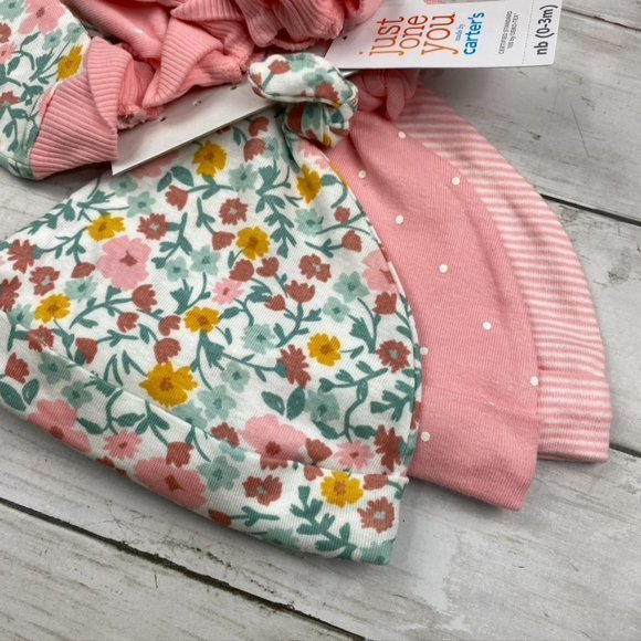 Carter's Just One You Newborn (0-3) Girls Mitten and Hat Sets NWT Pink - Picture 4 of 6